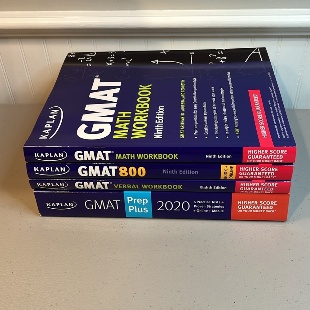 Kaplan GMAT New Math, Verbal, GMAT 800 Prep Books, Minor Marking in Prep Plus